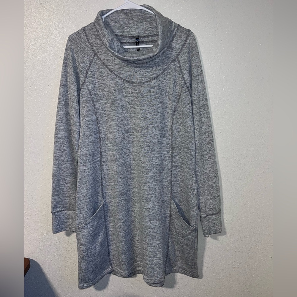 Kuhl Gray Cowl Neck Dress Lea - Picture 3 of 7